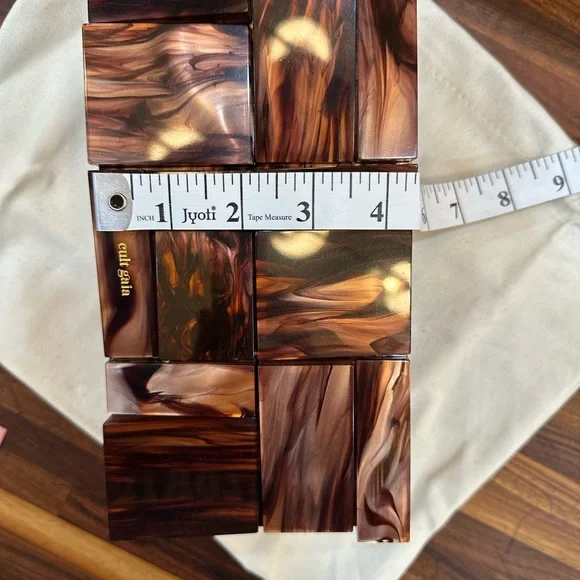 Cult Gaia Marble Brown Clutch - Picture 7 of 14